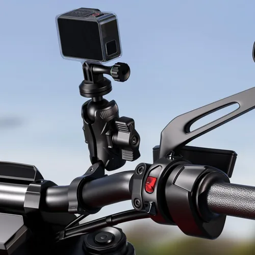Vista 6 de BRCOVAN - Adaptador de montaje en trípode para cámara de bola de 1 pulgada Compatible with RAM Mounts B Size 1 Inch Ball Double Socket Arm, for