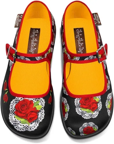 Vista 19 de Hot Chocolate Design Nostalgic - Zapatos planos con correa de hebilla para Cereza