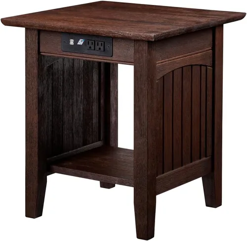 Vista 10 de Mesa Atlantic Furniture AH13312 Nantucket, mesa auxiliar, Madera, Driftwood