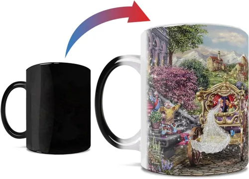 Vista 2 de Morphing Mugs Disney – Cenicienta Happily Ever After – Thomas Kinkade Studios – Una taza de cerámica que cambia de color de 11 onzas – Imagen