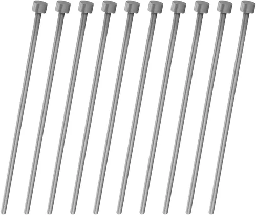 Vista 10 de Auniwaig 0.059 in de diámetro punta redonda de acero recto eyector Pin Punch 3.937 in largo gris plateado 20pcs