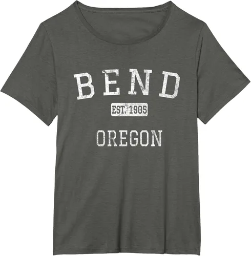Vista 68 de Bend Oregon OR Camiseta vintage, Negro