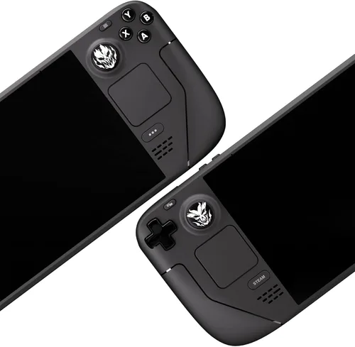Vista 8 de PlayVital Thumb Grip Caps for Steam Deck LCD, Silicone Thumbsticks Grips Joystick Caps for Steam Deck OLED - Fire Demons
