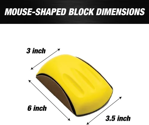 Vista 2 de Kit de bloques de gancho y bucle de 6 pulgadas para lijado a mano y mouse de 6 pulgadas, almohadillas de interfaz ideales para carpintería
