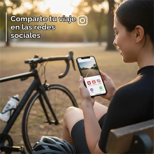 Vista 5 de Cámara de bicicleta 4K con seguimiento GPS, computadora de ciclismo y faro – Spedal S1 30FPS Action Cam con 6 ejes EIS, gran angular de 132°