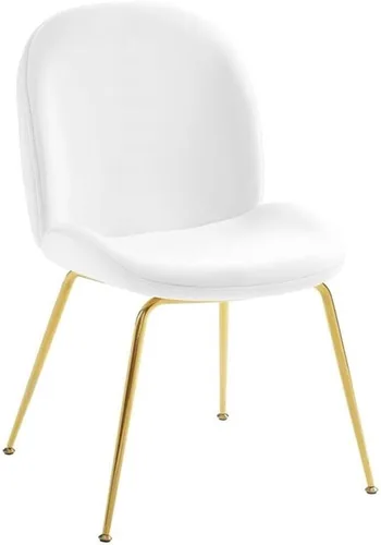 Vista 9 de Modway EEI-3548-BLK - Silla de comedor de terciopelo de alto rendimiento, patas de acero inoxidable, color negro