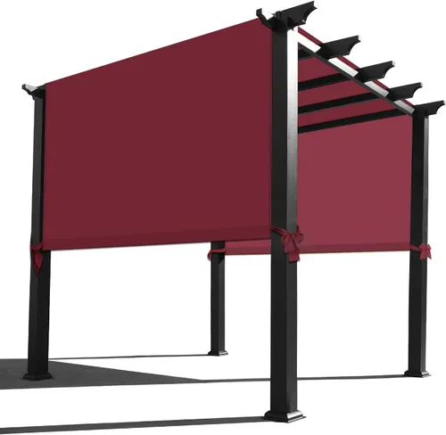 Vista 15 de Alion Home Toldo de repuesto universal impermeable con bolsillo para cortinero para pérgola (12 x 6.5 pies, gris)