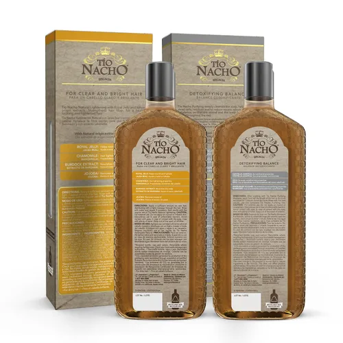 Vista 7 de Tio Nacho Set de champú y acondicionador, champú aclarador natural con jalea real y manzanilla + acondicionador purificador con células madre