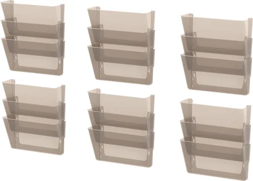 Vista 32 de Storex Archivadores de pared, tamaño legal, 16 x 10.55 x 4 pulgadas, transparentes, juego de 2 (70224A06C)