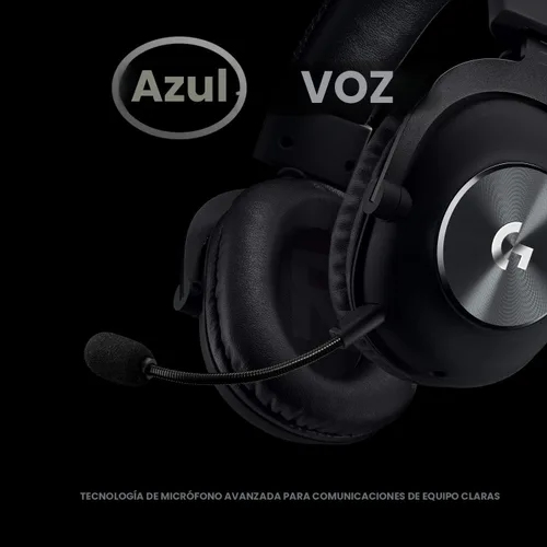 Vista 2 de Logitech G Pro X - Auriculares de diadema para videojuegos, con tecnología de voz azul, color negro
