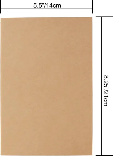 Vista 2 de TWONE Diario de viaje, paquete de 6 cuadernos para viajeros, trabajo, escuela, escritura, toma de notas, papel kraft de tapa suave marrón, cuadernos