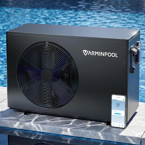 Vista 11 de Bomba de calor de piscina de 16000 BTU para piscinas sobre el suelo de hasta 5,400 galones, calentador eléctrico de piscina de 110 V con inversor