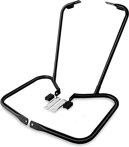 Vista 3 de Kit de riel protector de alforja trasera compatible con Harley Touring Road King Street Glide Electra Glide 2009-2013, protección de barras de Negro
