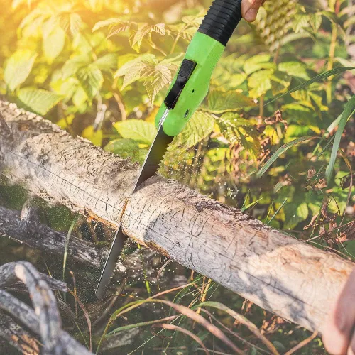 Vista 6 de Sierra de poda plegable, sierra de mano afilada de 7"/180mm con bloqueo seguro premium, mango ergonómico y cómodo, podador compacto y resistente