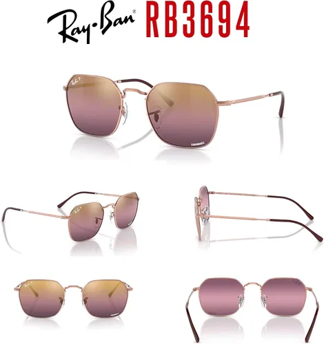 Vista 7 de Ray-Ban RB3694 Jim - Gafas de sol hexagonales para hombre y mujer + paquete con kit de gafas de diseñador iWear