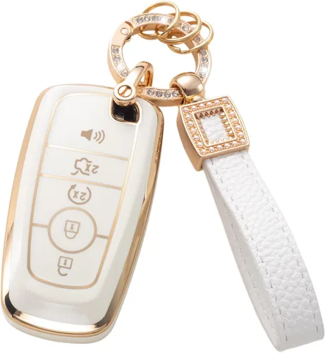 Vista 28 de Funda para llavero de Mercedes Benz con cordón de cuero, funda compatible con Mercedes Benz 2017-2021 Clase E 2018-2021 Clase S A Clase C Clase G