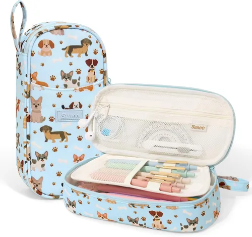 Vista 13 de Estuche Lindo para Lápices SUNEE, Funda Estética para Bolígrafos, Bolsa Grande para Lápices de Color con Cremallera, Almacenamiento y Organizador