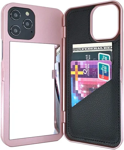 Vista 13 de Funda para iPhone 11 Pro Max, funda tipo cartera de lujo para mujer con tarjetero a prueba de golpes espejo y soporte para Apple iPhone 11 Pro Max