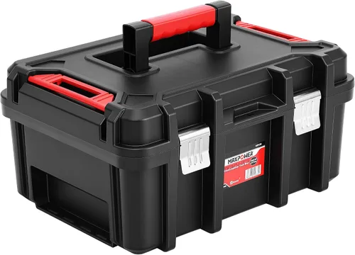Vista 10 de MAXPOWER Caja de herramientas pequeña, cajas de herramientas de plástico de Rojo