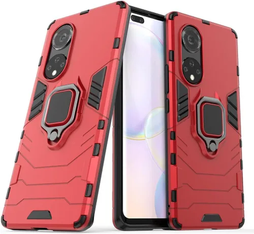 Vista 7 de Compatible con Huawei Nova 9 Pro, funda Honor 50 Pro, soporte de anillo de metal a prueba de golpes (funciona con soporte magnético para automóvil)