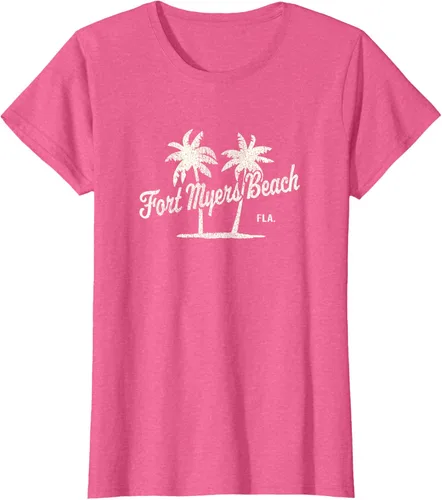 Vista 72 de Fort Myers Beach Florida Vintage 70s Palm Trees Graphic T-Shirt