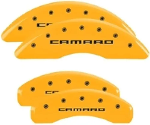 Vista 2 de MGP Caliper Covers 14033SCA5BK Cubierta de Calibrador Negra Requires 18"+ Wheels, V6, Black Powder-Coated Aluminum, 4 PCS Front and Rear, Camaro