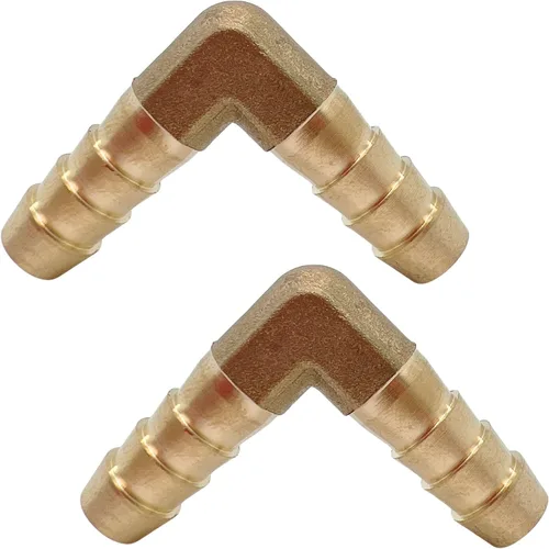 Vista 13 de 2 piezas de acoplador de manguera de latón con púas 1/2" x 1/2" de 90 grados con conector de codo angular derecho por CX WONDERLAND