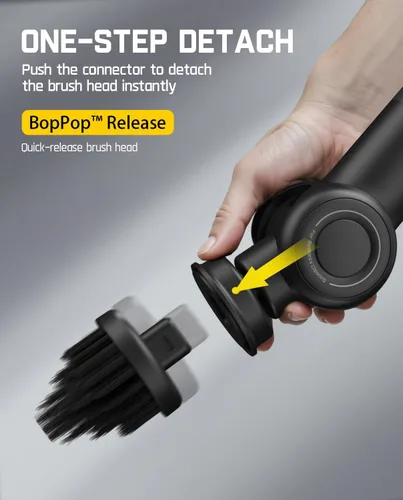 Vista 6 de Fanttik Flip G9 Pro - Limpiador eléctrico, motor VoltiPulse, limpiador de doble velocidad con 6 cabezales de cepillo, ángulo ajustable y mango Negro