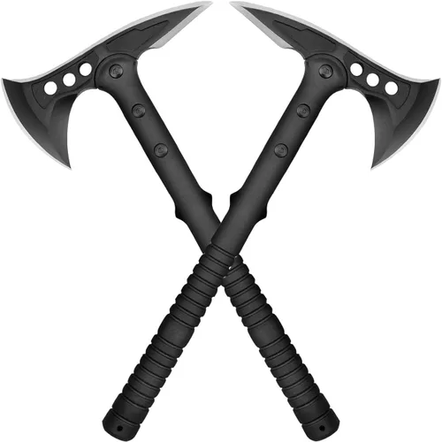 Vista 8 de Hitdudu - Hacha de camping, hacha de lanzamiento de supervivencia con funda, tomahawk táctico con punta, mango de fibra de nylon para supervivencia
