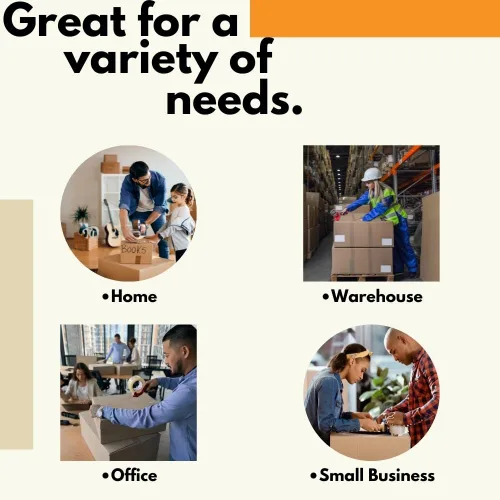 Vista 9 de PSBM - Cinta de embalaje transparente, 24 rollos de 2.3 mil, 2.83 pulgadas, 110 yardas por rollo, cinta resistente para embalaje, envío, mudanza