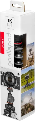 Vista 3 de Joby GorillaPod - Kit de trípode compacto con cabezal esférico para cámaras sin espejo de hasta 2.2 libras, negro/carbón.