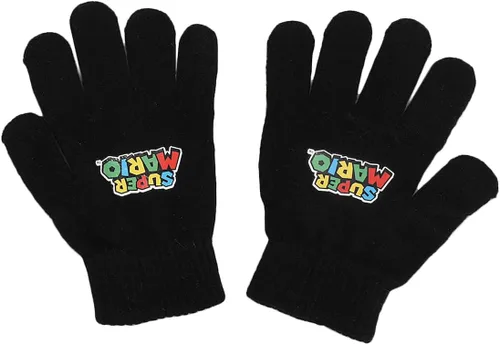 Vista 3 de Super Mario Brothers and Princess Peach - Juego de gorro y guantes para jóvenes, Multi colorido