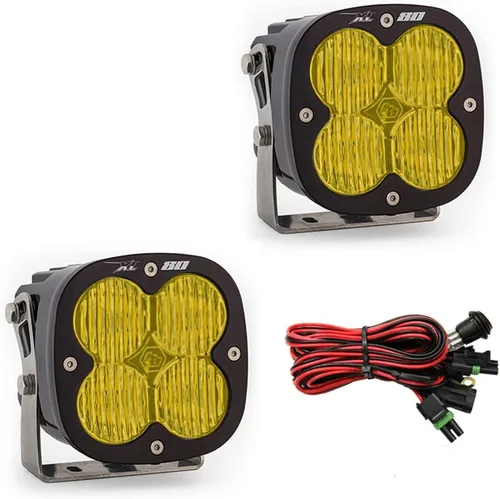 Vista 2 de Baja Designs XL80 - Pareja de módulos de luz LED - 2 piezas de LED con arnés de cableado (para conducción/combo; ámbar)