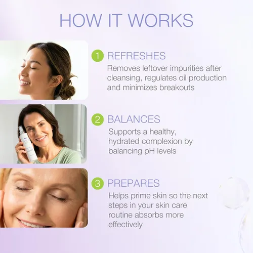 Vista 4 de YOUN Beauty Tónico de té verde en espray facial Tónico hidratante y equilibrante de pH sin alcohol, con té verde y extractos de manzanilla por