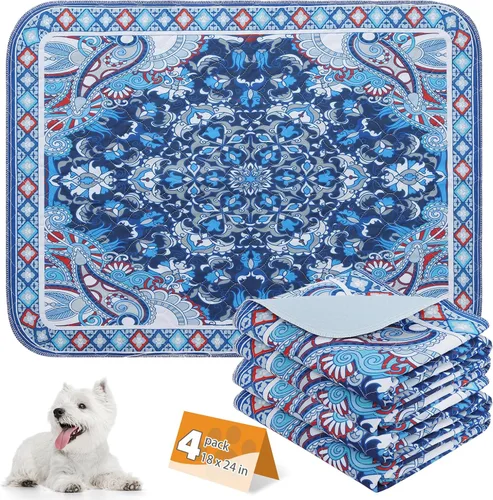 Vista 20 de KOOLTAIL Almohadillas lavables para orina de perros, paquete de 2 almohadillas de entrenamiento súper absorbentes reutilizables impermeables