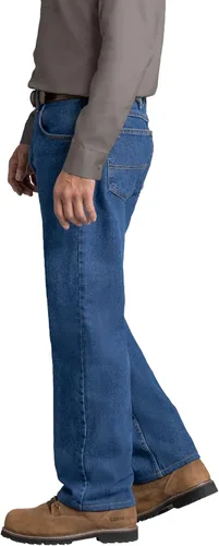 Vista 5 de Red Kap – Pantalones de jean de ajuste relajado para hombre Stonewash