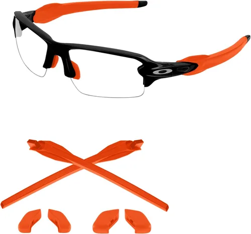 Vista 8 de Kits de goma de repuesto para orejeras y boquillas compatibles con Oakley Flak 2.0 OO9295 Flak 2.0 XL OO9188 Negro