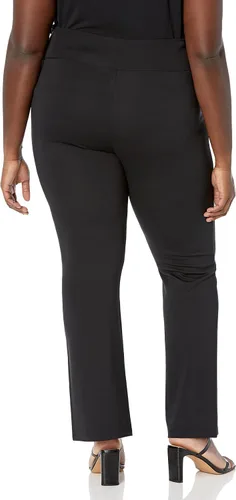 Vista 5 de The Drop Pantalón Uma de tiro alto ajustado con abertura frontal para mujer
