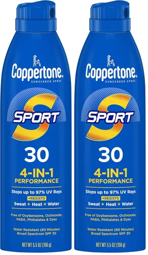 Vista 13 de Coppertone SPORT - Spray de protección solar SPF 30, protector solar resistente al agua, protector solar de amplio espectro SPF 30, espray de 5.5