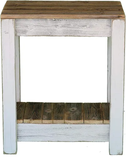 Vista 6 de Doug and Cristy Designs Mesa auxiliar combinada blanca