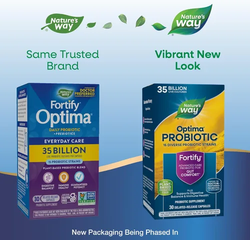 Vista 3 de Nature's Way Fortify Optima Probiótico para adultos, 35 mil millones de cultivos, 15 cepas, apoya el equilibrio digestivo y la salud inmunológica*