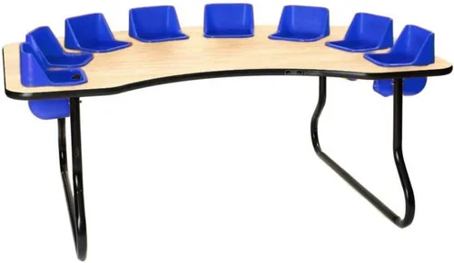 Vista 4 de Mesa de 8 asientos para niños pequeños, 27 pulgadas de alto