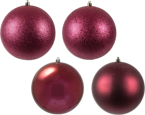 Vista 4 de Vickerman Adorno de bola de oro antiguo de 6 pulgadas con 4 acabados, 4 por caja