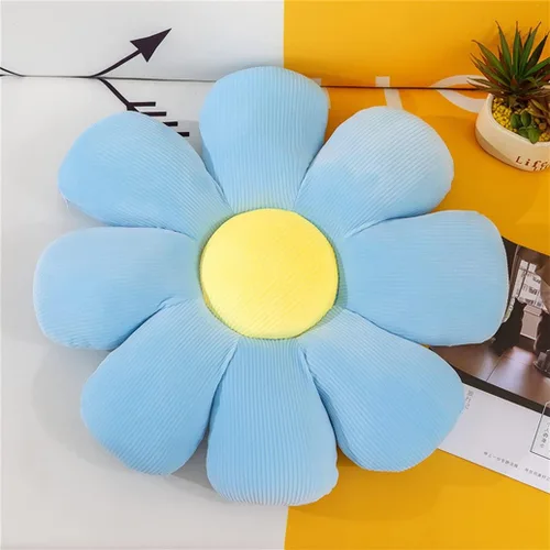 Vista 2 de ELONEL Almohada de flores, cojín en forma de flor, cojín de suelo, cojín de asiento de oficina, cojín de auto tatami, bonita decoración