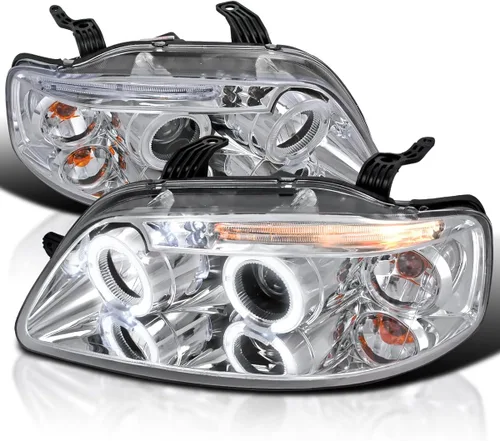 Vista 10 de SPEC-D TUNING Faros delanteros de proyector negros compatibles con Chevy Aveo 2004-2008 de 4 puertas Sedán/Hatchback, Chevy Aveo5 2004-2006 de 4