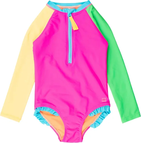 Vista 12 de RuffleButts® - Traje de baño de una pieza con protección anti-brotes para bebés y niñas, protección solar UPF 50+ 80% Nylon 20% Spandex, Hipster