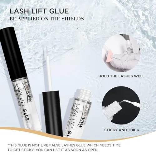 Vista 6 de LASHVIEW Kit de elevación de pestañas, kit profesional de pestañas permanentes, conjunto líquido, semipermanente, rizado permanente, extensión
