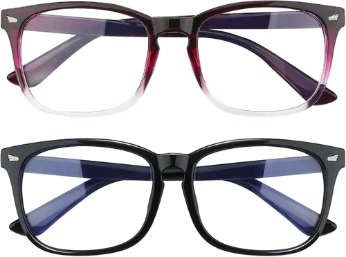 Vista 14 de Paquete de 2 lentes de luz azul para mujeres y hombres, gafas de computadora