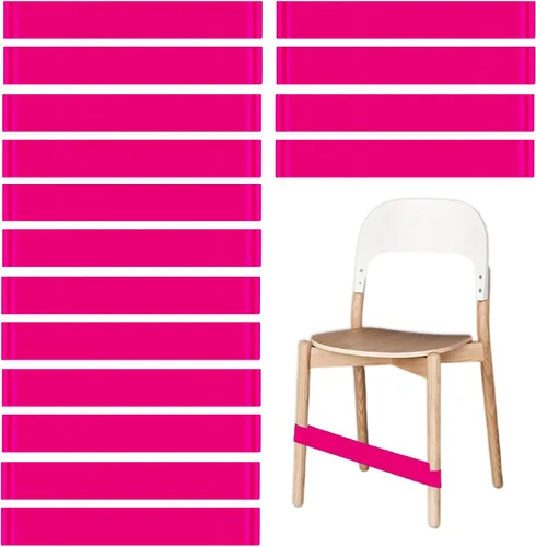 Vista 13 de Bandas de silla para niños con pies inquietos, paquete de 8, negro, material PTE, sensor de TDAH, aula y hogar
