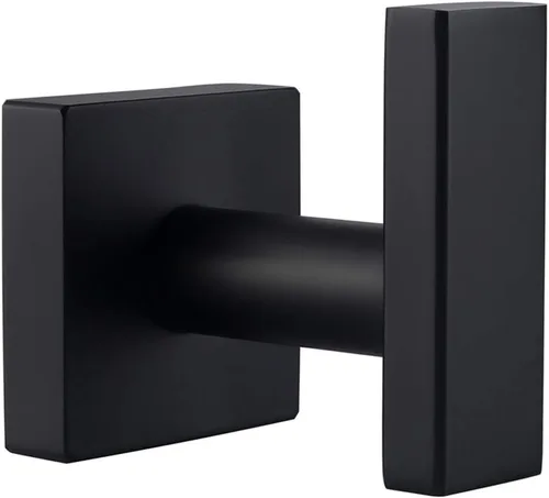 Vista 20 de Gancho de Toalla Angle Simple Negro & Oro, Soporte de Toalla de Baño de Acero Inoxidable, Gancho para Bata, Perchero de Toalla de Cocina, Montaje